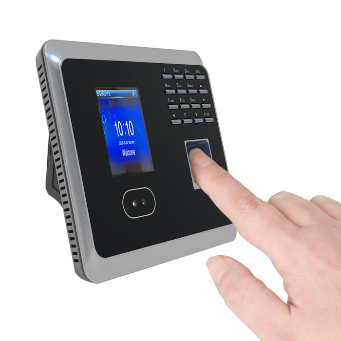 Geoface F 10 WIFI Time Clock Recorder | Facial Recognition | Fingerprint, Proximity & PIN | Payroll Export, Live Attendance dashboards. 90 days FREE Support. NO SUBSCRIPTIONS.