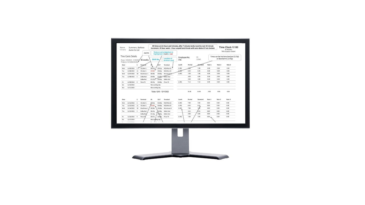 Time clock Biometric Fingerprint | Geotime 100 | eliminates ‘buddy punching’. Accurate and Reliable, FREE Export to payroll. Live attendance Dashboards, No Subscriptions. 1 year warranty.  90 days FREE Support.