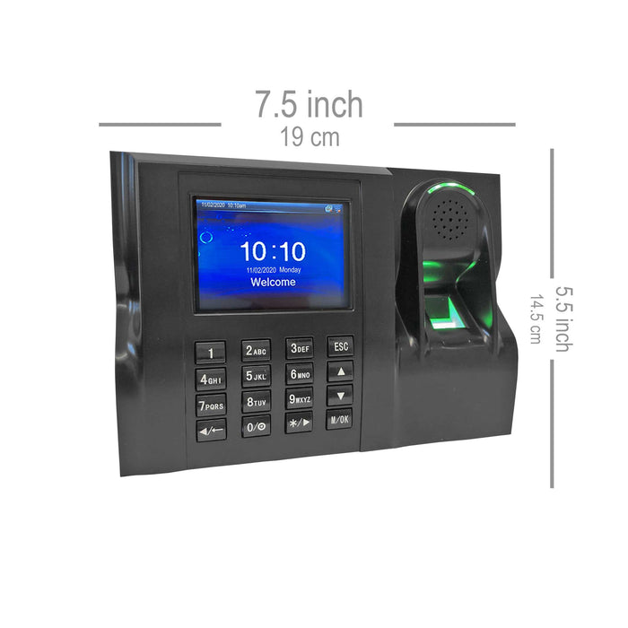GeoTime 200 Time Clock System, Biometric fingerprint with Vacation and Sickness Module. FREE Export to payroll. 12 months Support. No monthly fees. You own it. 1 year warranty.