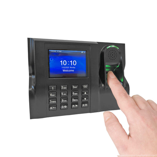 Time Clock, Geotime 10 TCP/IP, Biometric Fingerprint time recorder. Eliminates 'buddy punching'. Accurate and Reliable software, FREE Export to payroll. No subscriptions. You own the software. 1 year warranty.12 months FREE Support.