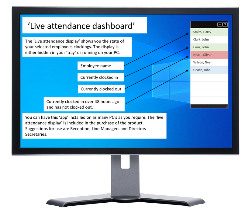 Geoface 10+ WIFI Time Clock Recorder | Facial Recognition | FREE Payroll Export, FREE Live Attendance dashboards. 12 months FREE setup support. NO SUBSCRIPTIONS.