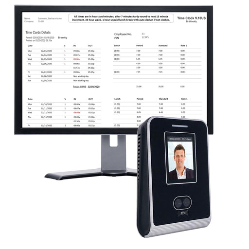  Time clock facial recognition Calculating clock Reliable Non-touch, Time Clock Recorder, employee time clock